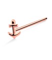 Anchor Shaped Silver Straight Nose Stud NSKA-850